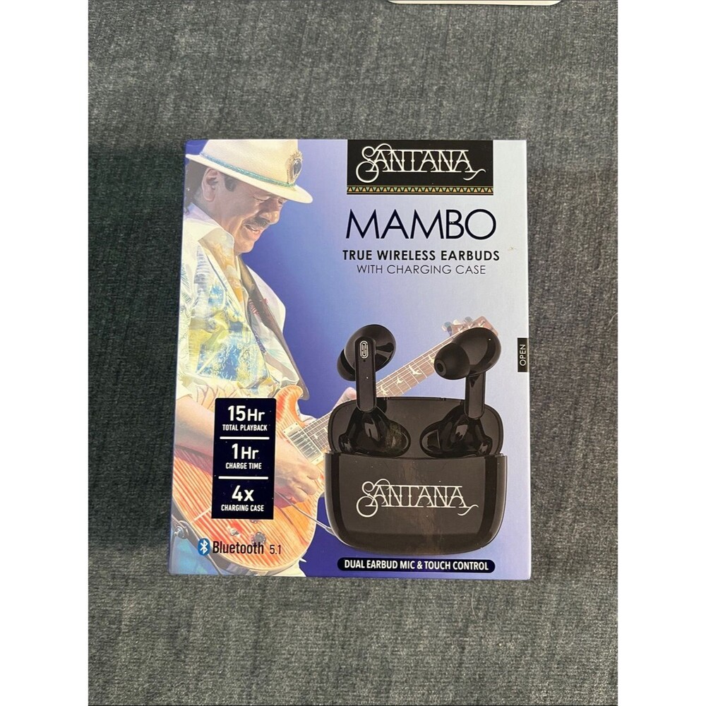 Santana Mambo True Wireless Earbuds with Charging Case Bluetooth NEW